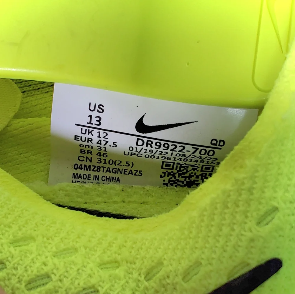 Nike‎ ZoomX Dragonfly Volt Mint Foam With Spikes Tool & Bag Track Men 13 Track